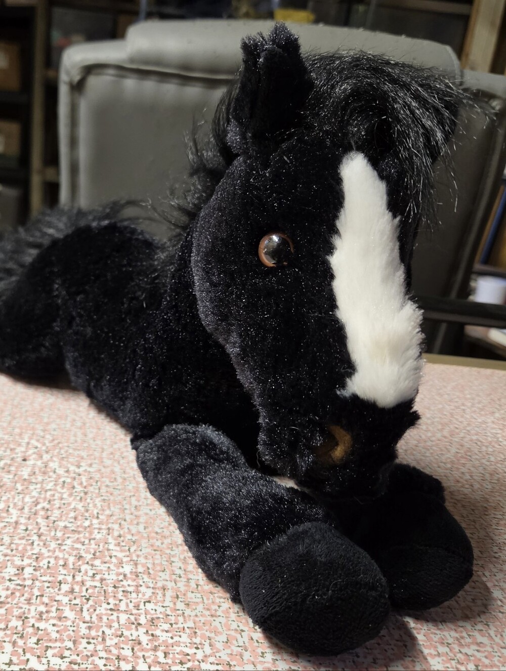 Wells Fargo Legendary Horse Plush Black Pony Stuffed Animal 14"